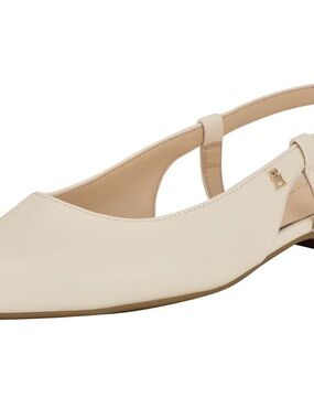 Tommy Hilfiger Cream Slingback Pointed Toe Flat